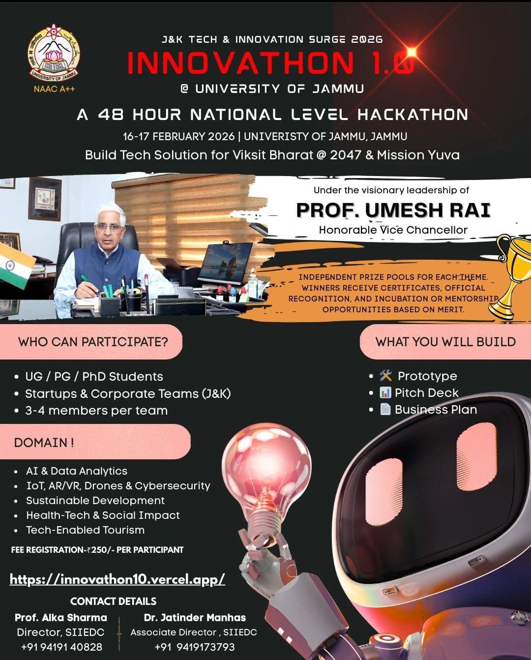 Official Innovathon 1.0 event poster